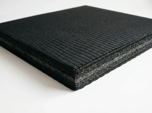 Wolmats black tatami mat angle view