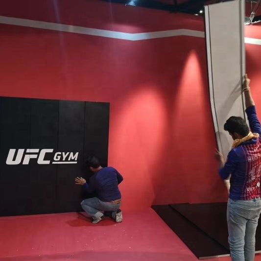 Wolmats black wall pad BJJ gym